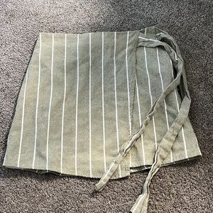 light/sage green wrap skirt